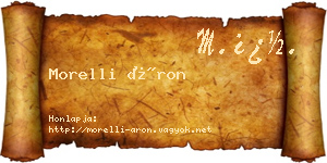 Morelli Áron névjegykártya
